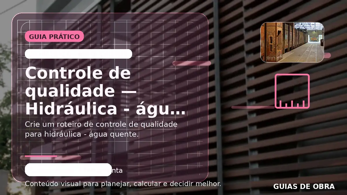 Hidráulica - água quente
