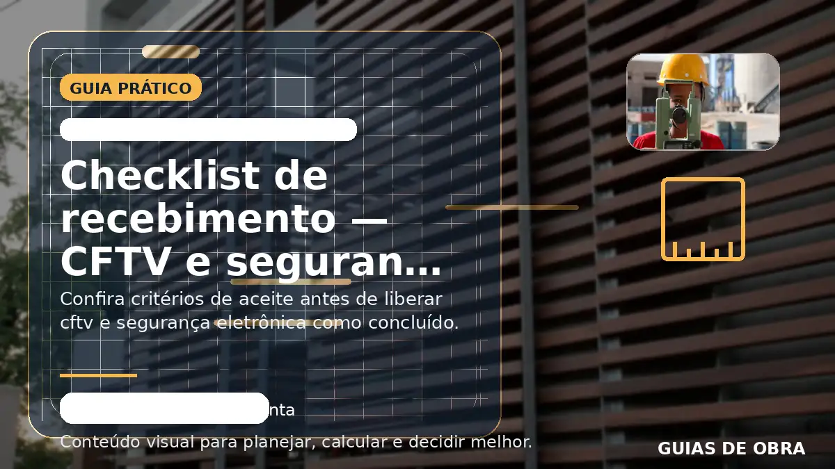 CFTV e segurança eletrônica