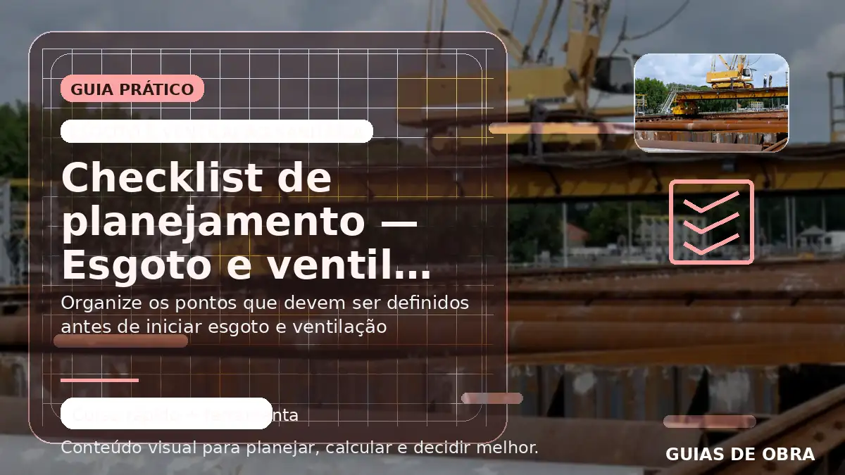 Esgoto e ventilação sanitária