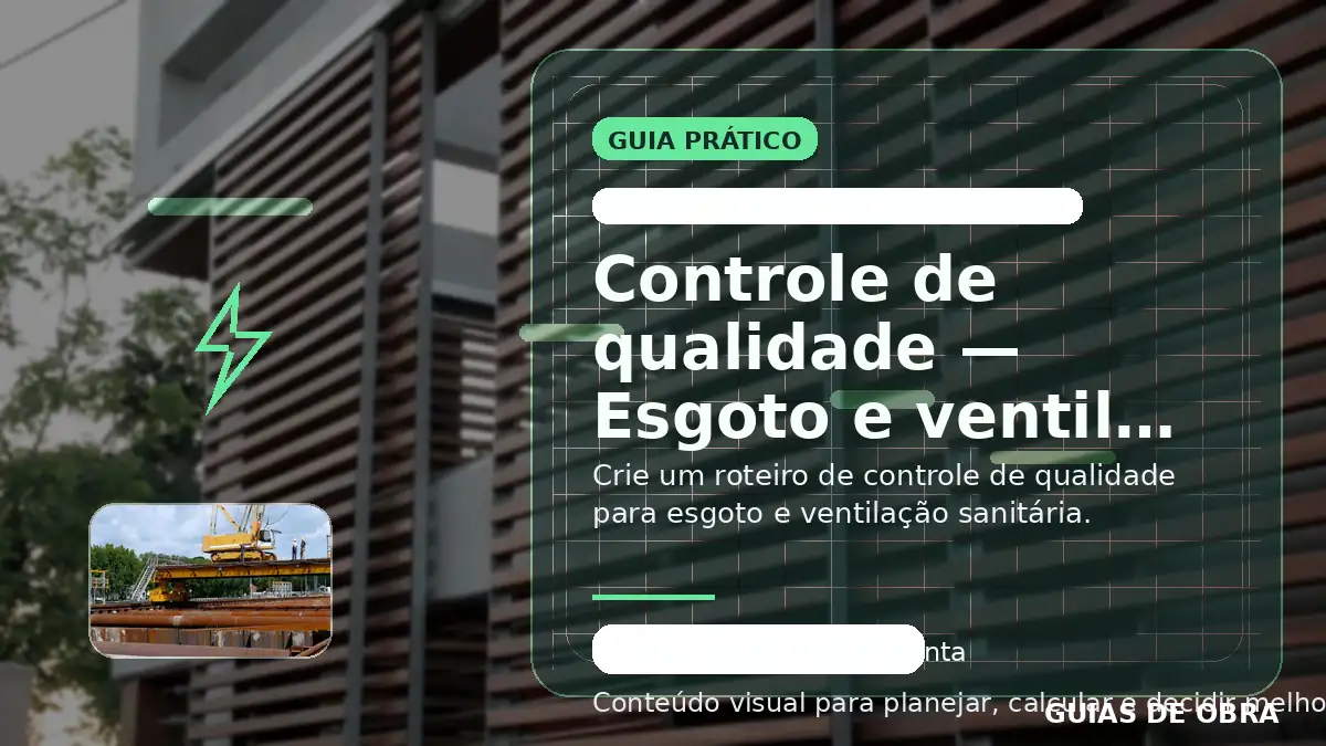 Esgoto e ventilação sanitária