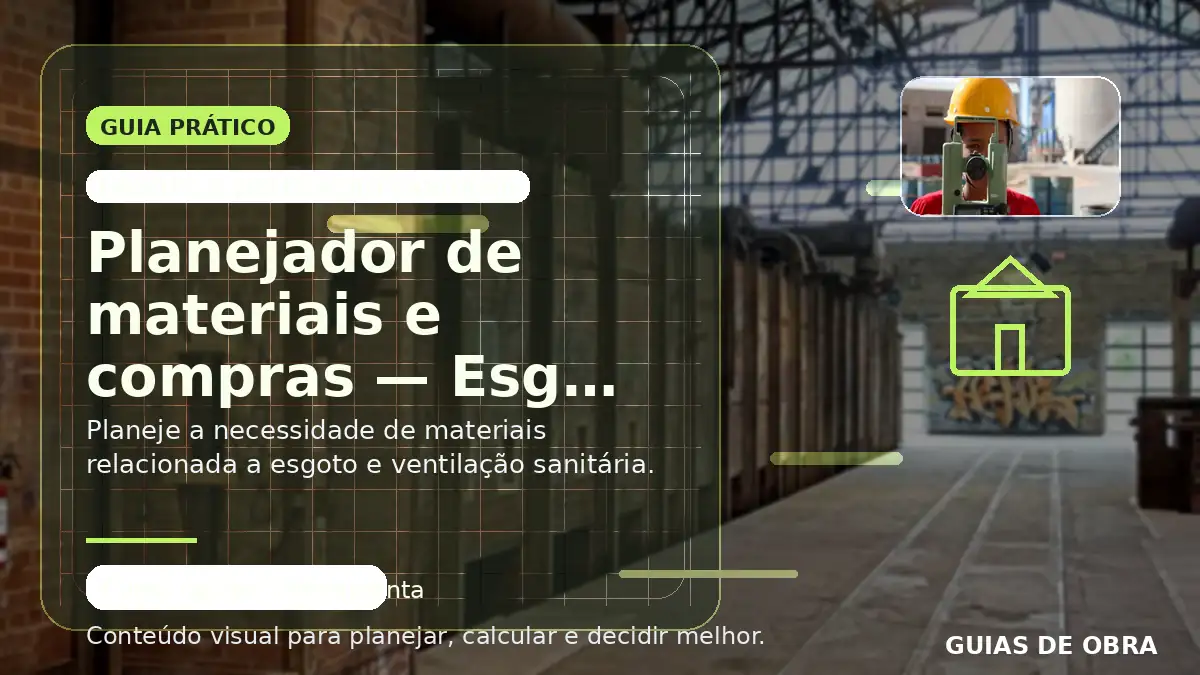 Esgoto e ventilação sanitária