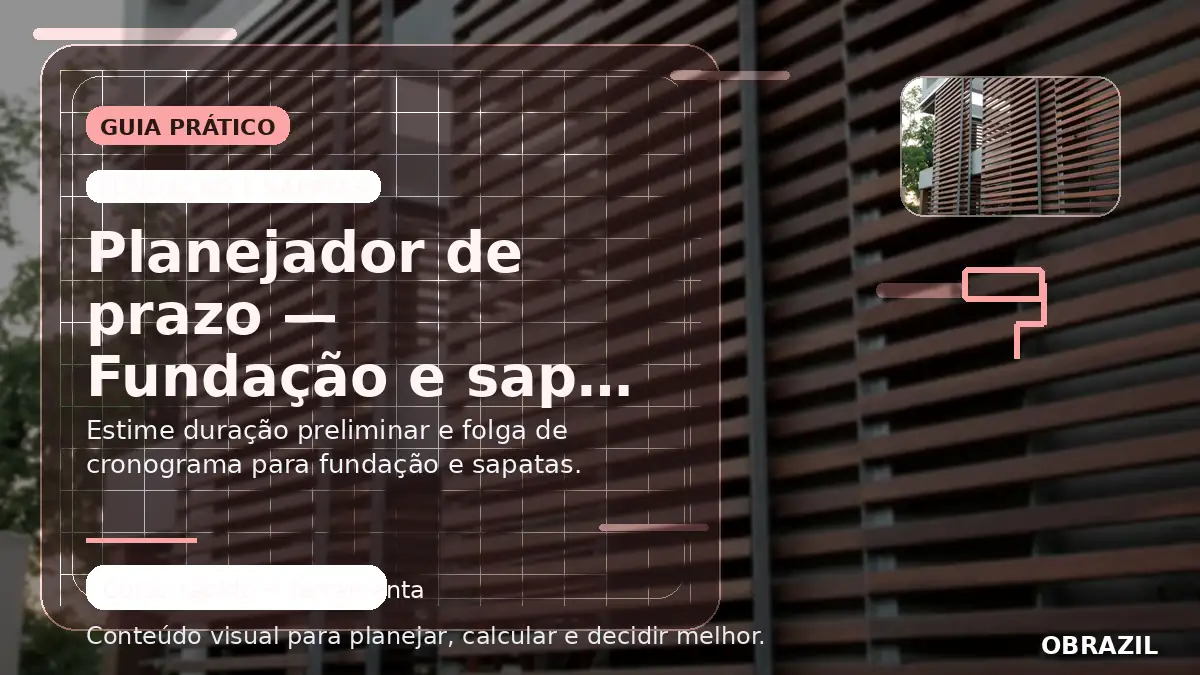 Fundação e sapatas