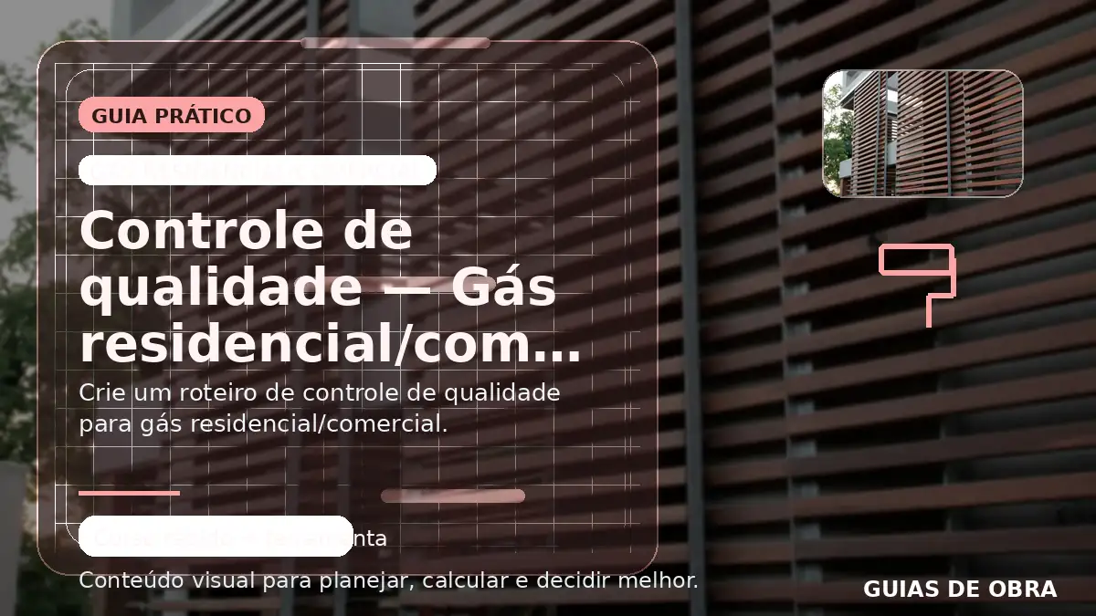 Gás residencial/comercial
