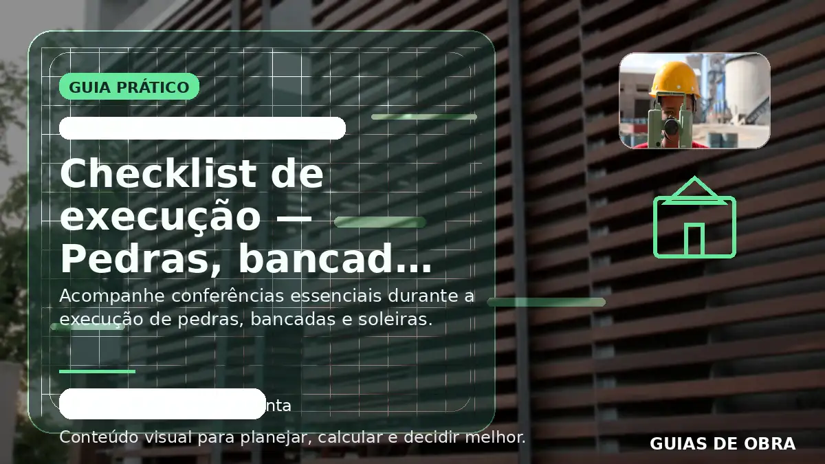 Pedras, bancadas e soleiras