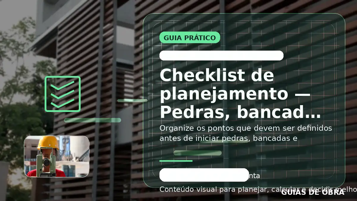 Pedras, bancadas e soleiras