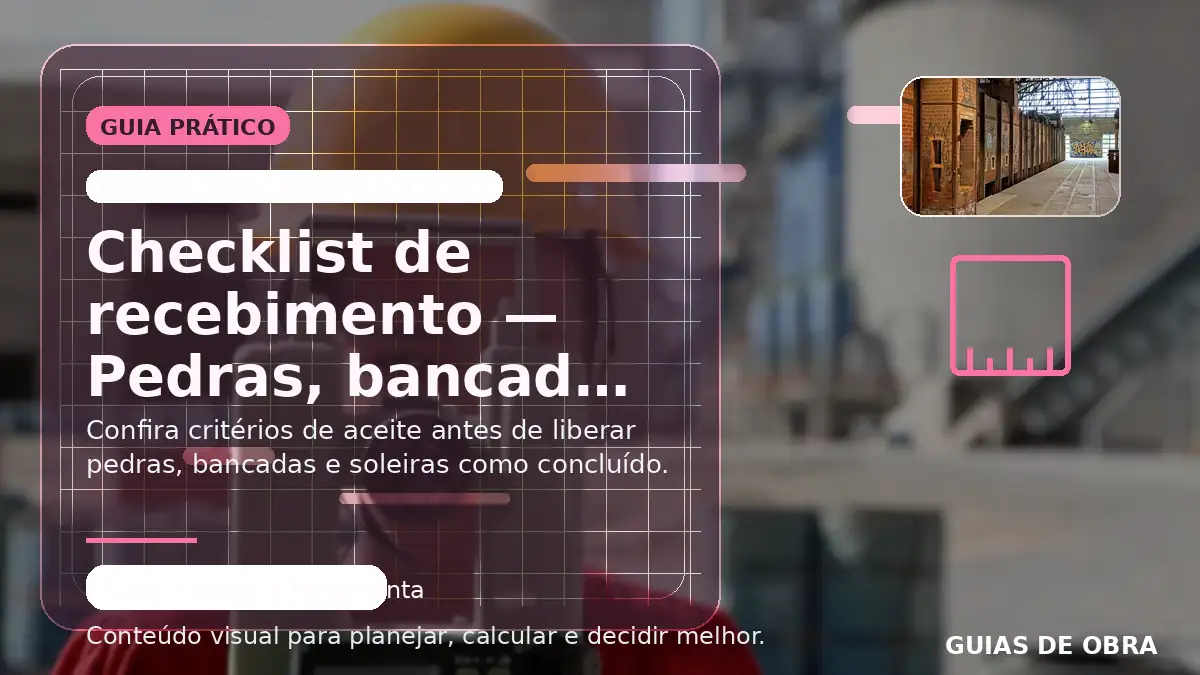 Pedras, bancadas e soleiras