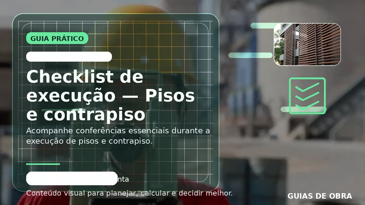 Pisos e contrapiso