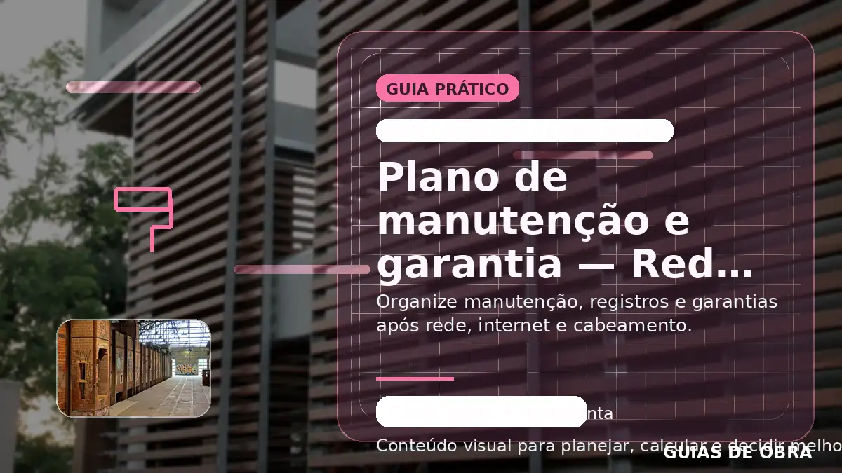 Rede, internet e cabeamento