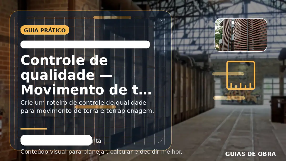 Movimento de terra e terraplenagem
