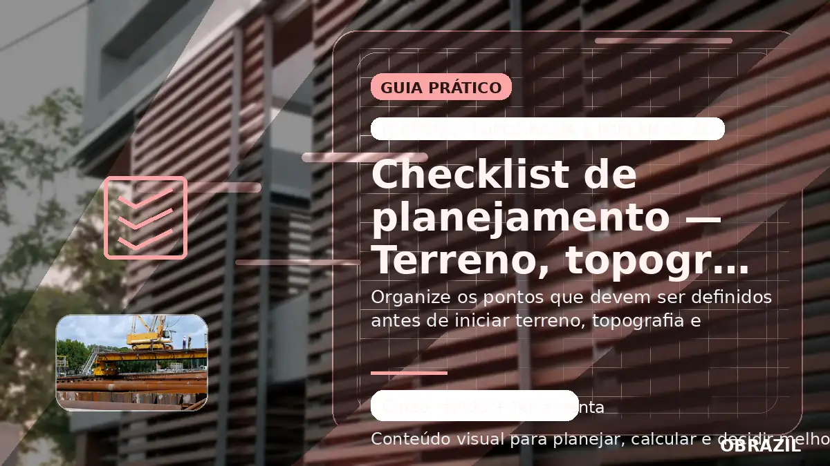 Terreno, topografia e implantação