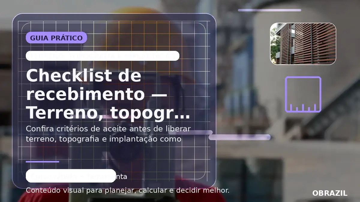 Terreno, topografia e implantação