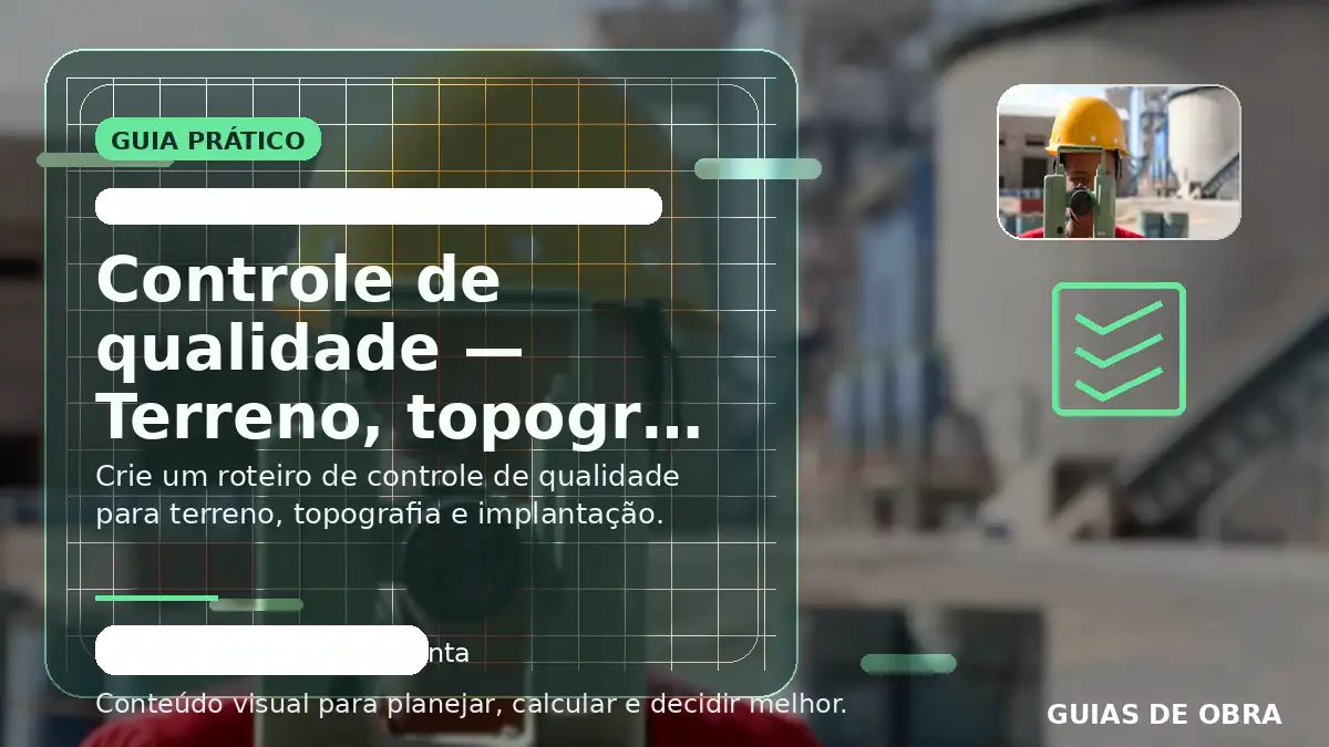 Terreno, topografia e implantação