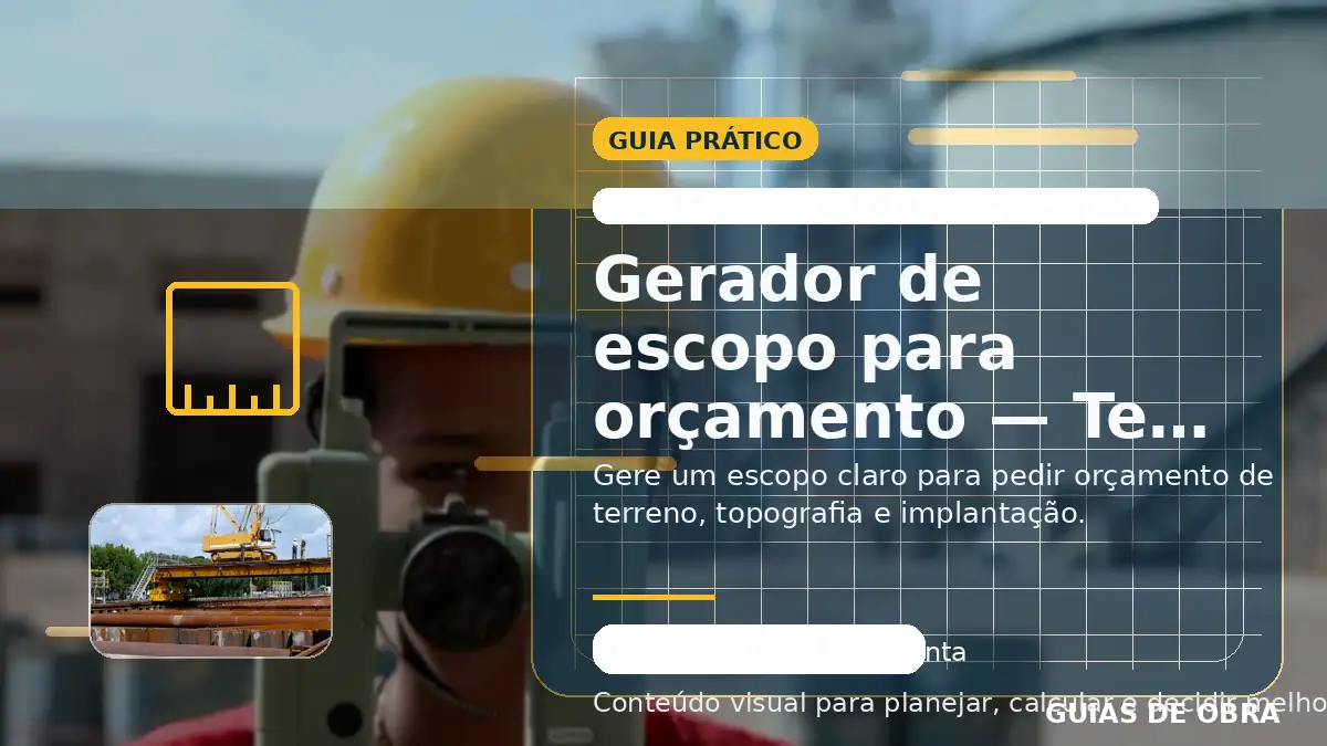 Terreno, topografia e implantação