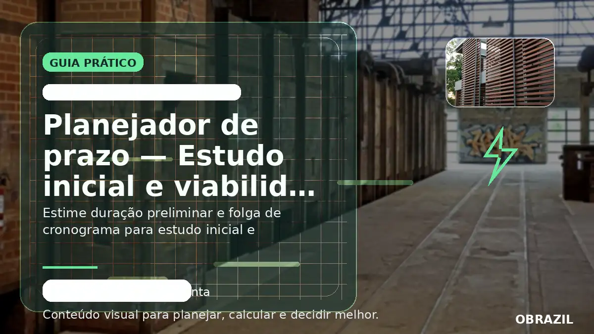 Estudo inicial e viabilidade